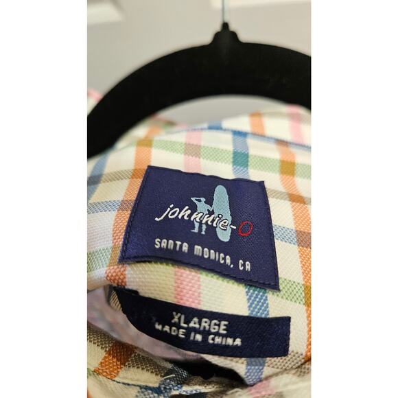 Johnnie-O Plaid Button Down Men's XL Cotton Casual Business Shirt Multicolor - Picture 5 of 7